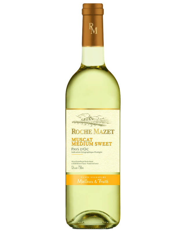 Roche Mazet Muscat Medium Sweet Pays d'Oc 750ML Roche Mazet Muscat Medium Sweet Pays d'Oc 750ML